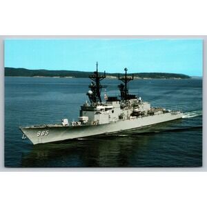 USS Cushing DD-985 US Navy Destroyer Vintage Postcard Marine Photos P41198